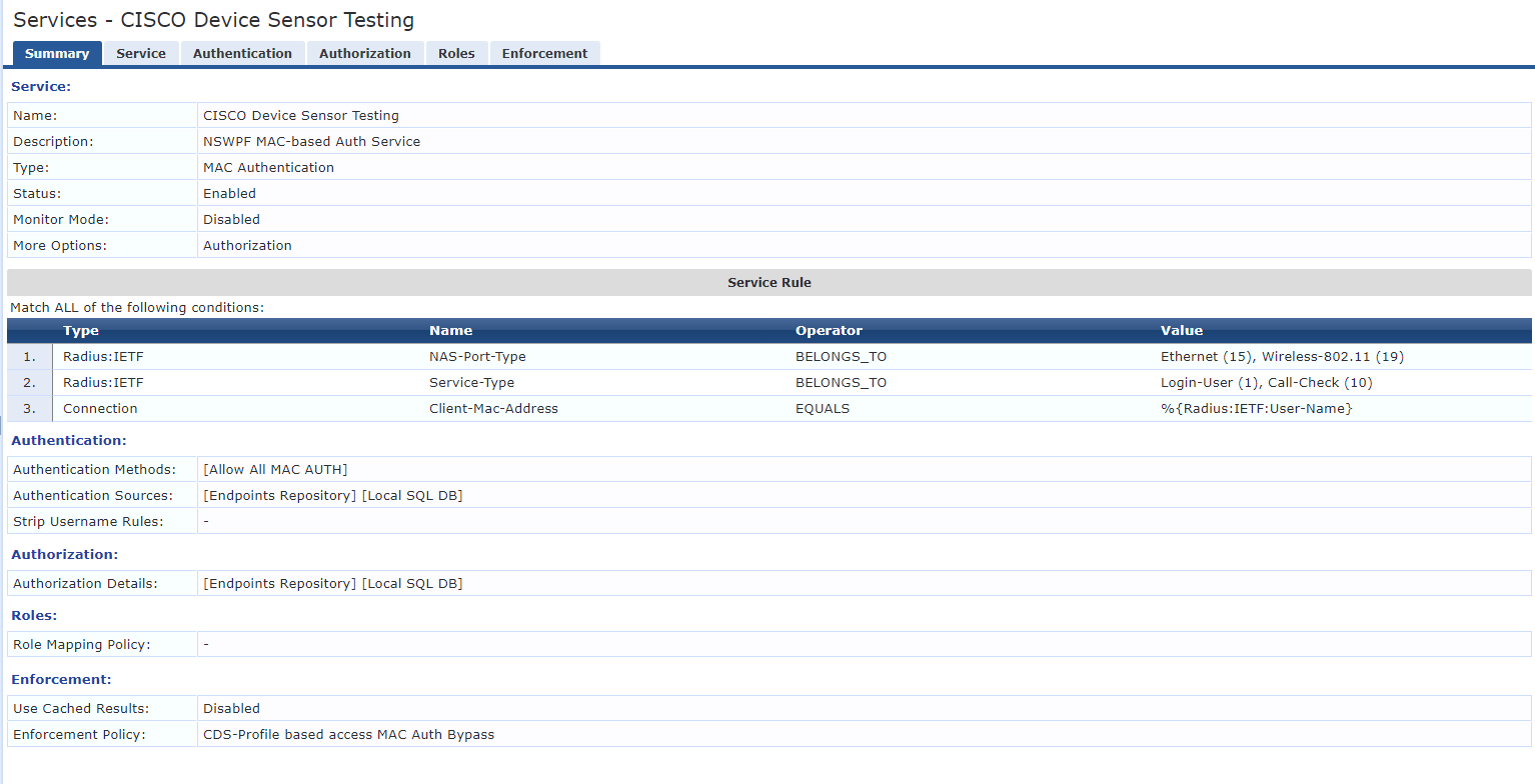 How to get the Cisco Device Sensor working for Aruba ClearPass